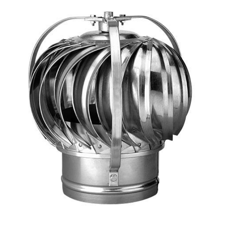 Dakventilator Penn windgedreven 125mm aluminium