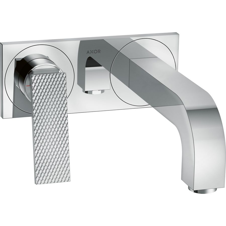 Afbouwdeel AX Citterio 1-hendel wandkraan uitloop 220mm+plaat chroom