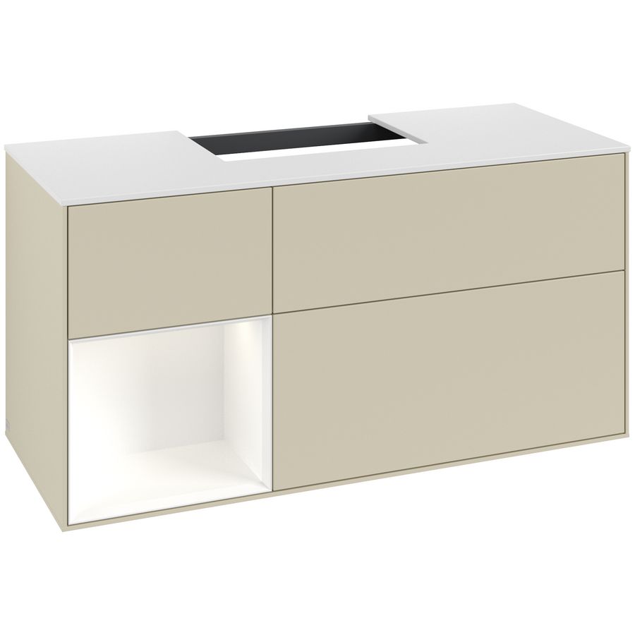 Wastafelonderkast Finion 1200x603x501mm S.Grey Matt Lacquer F161MTHJ