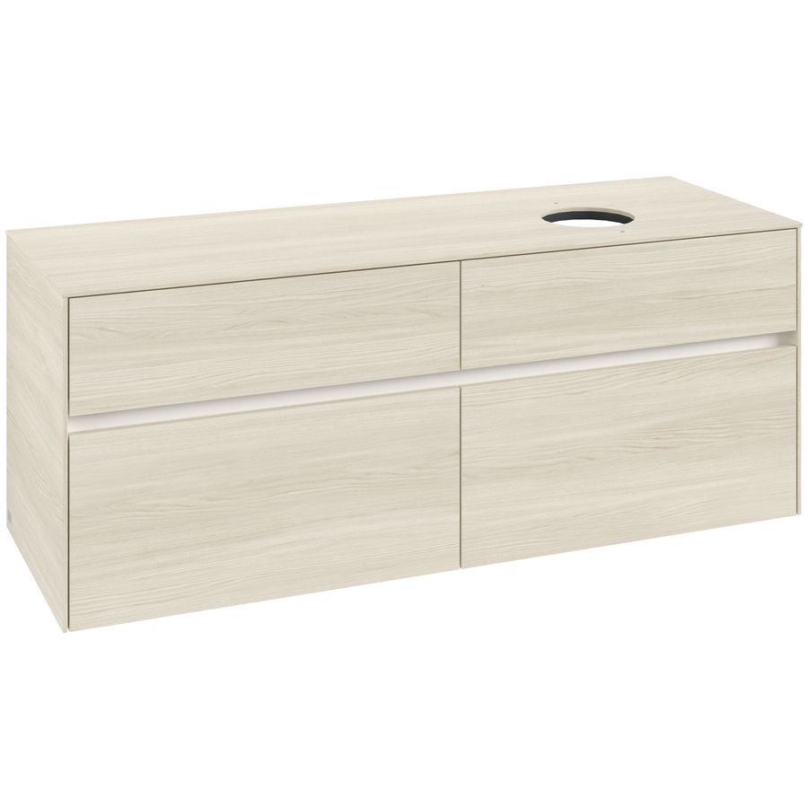 Wastafelonderkast Collaro 1400x548x500mm White Oak C04700AA