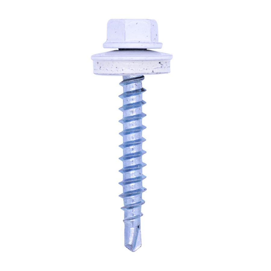 Doos a 50st. Boorschroef 4,8x28mm met ring 14mm RAL9003