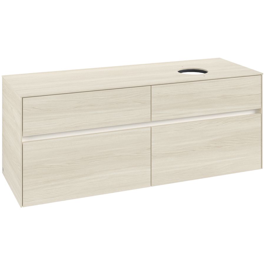 Wastafelonderkast Collaro 1400x548x500mm White Oak C047B0AA