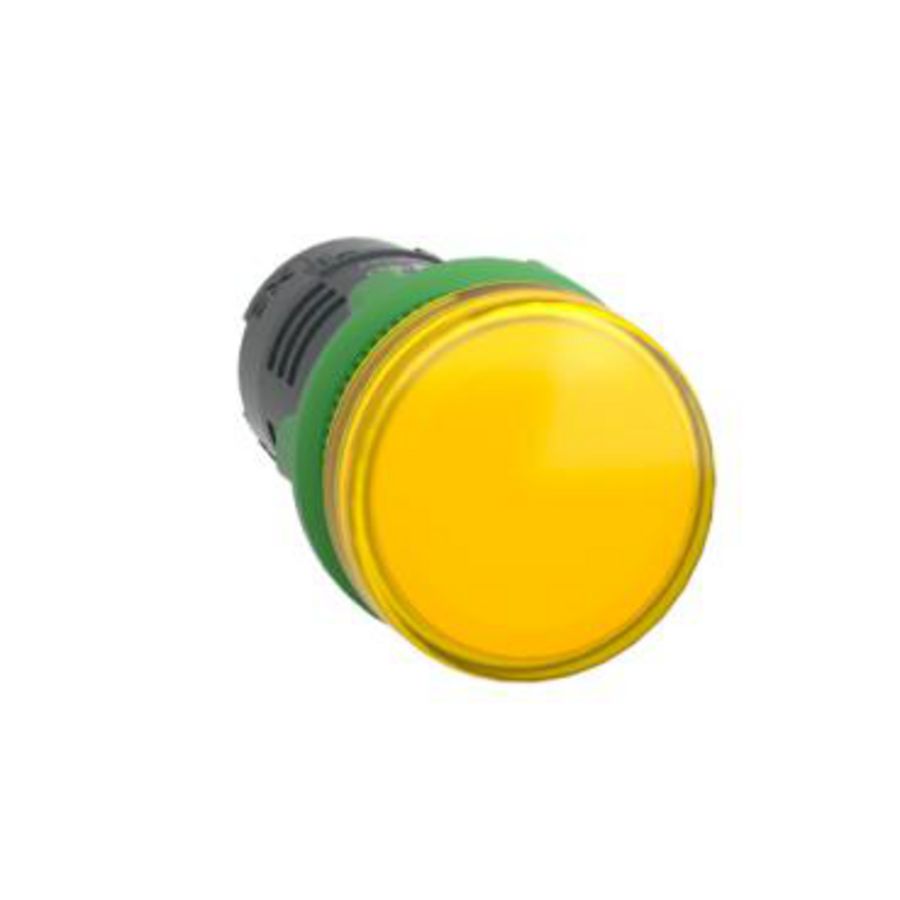 Gele monolithische signaallamp 22 gladde lens geintegreerd