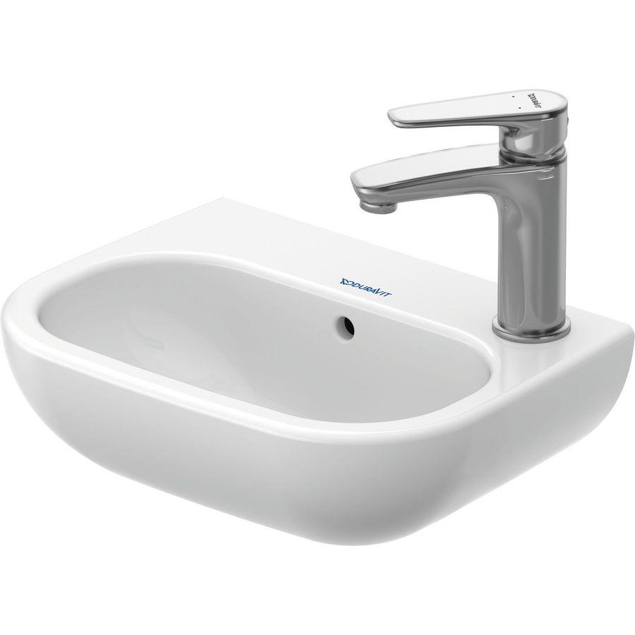 D-CODE #070536 fontein 360mm wit met kraangat met overloop