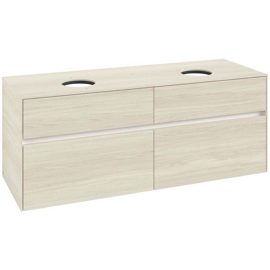 Wastafelonderkast Collaro 1400x548x500mm White Oak C04800AA