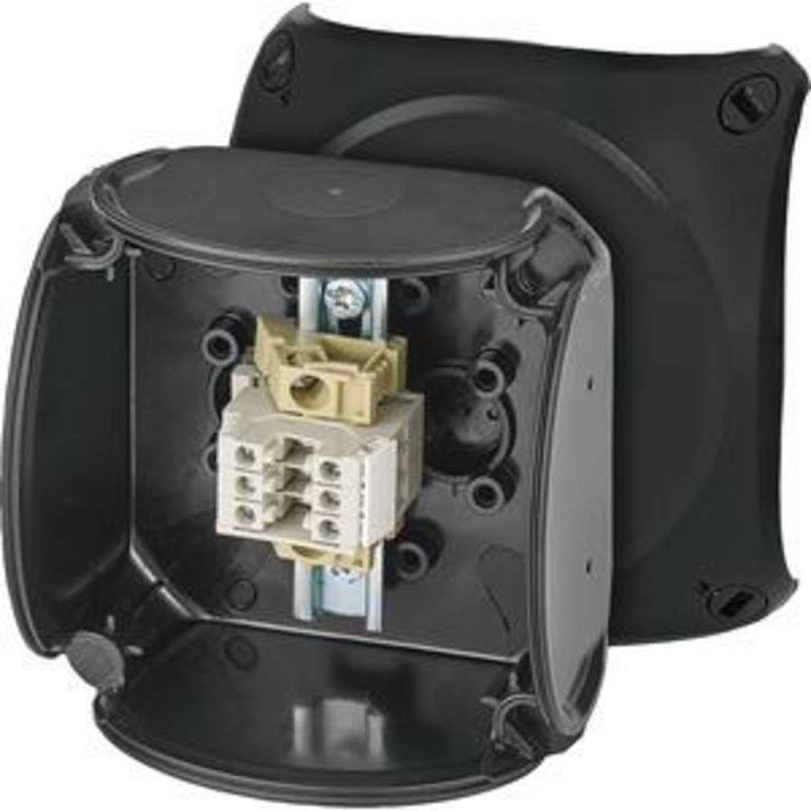 Ex-Kabeld. IP66 met 3x Rijgk. 1,5-2,5mm2 Zwart