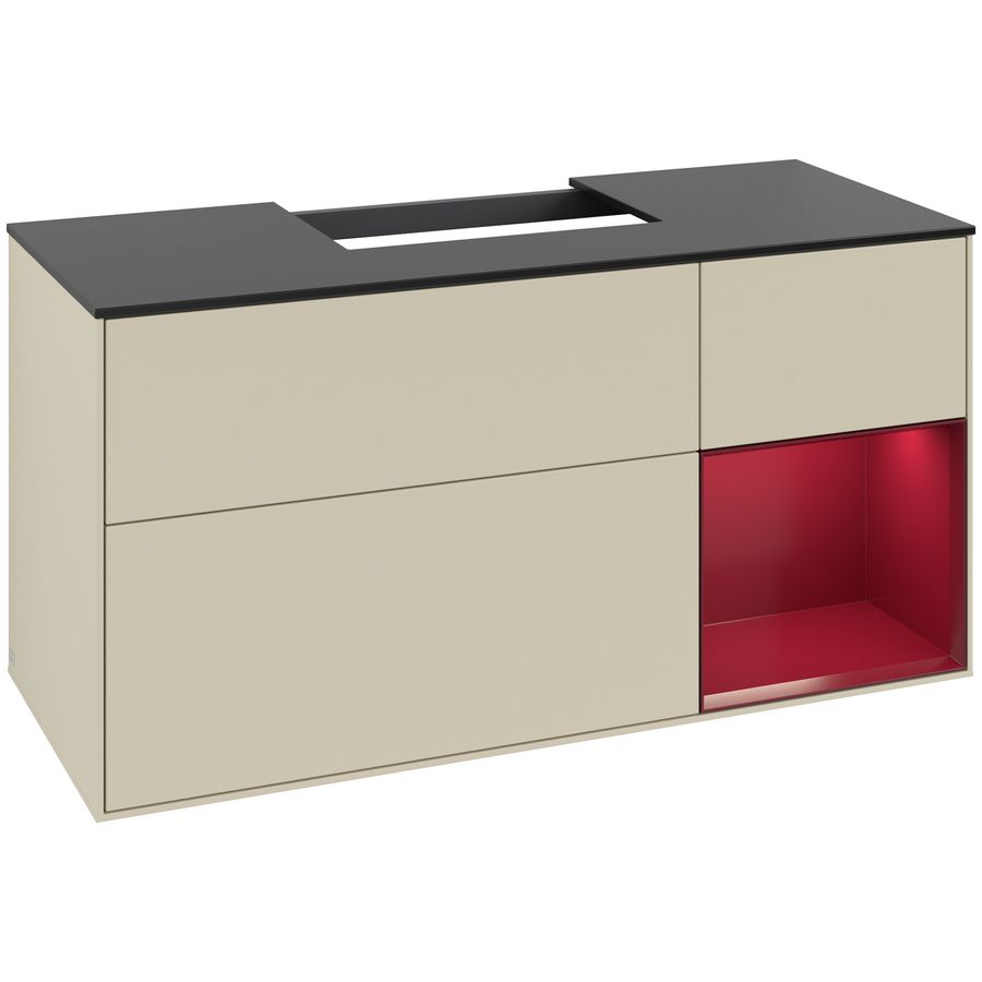 Wastafelonderkast Finion 1200x603x501mm S.Grey Matt Lacquer F172HBHJ