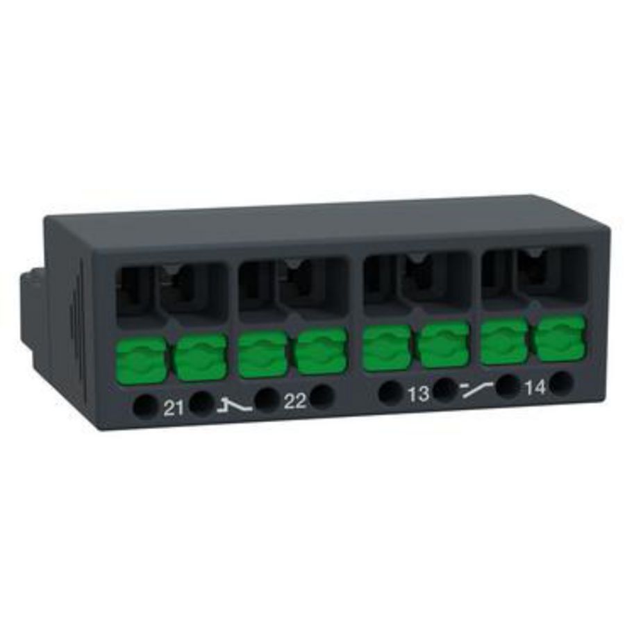 Tesys GV Front hulpcontactblok 1NO + 1NC Snap-in