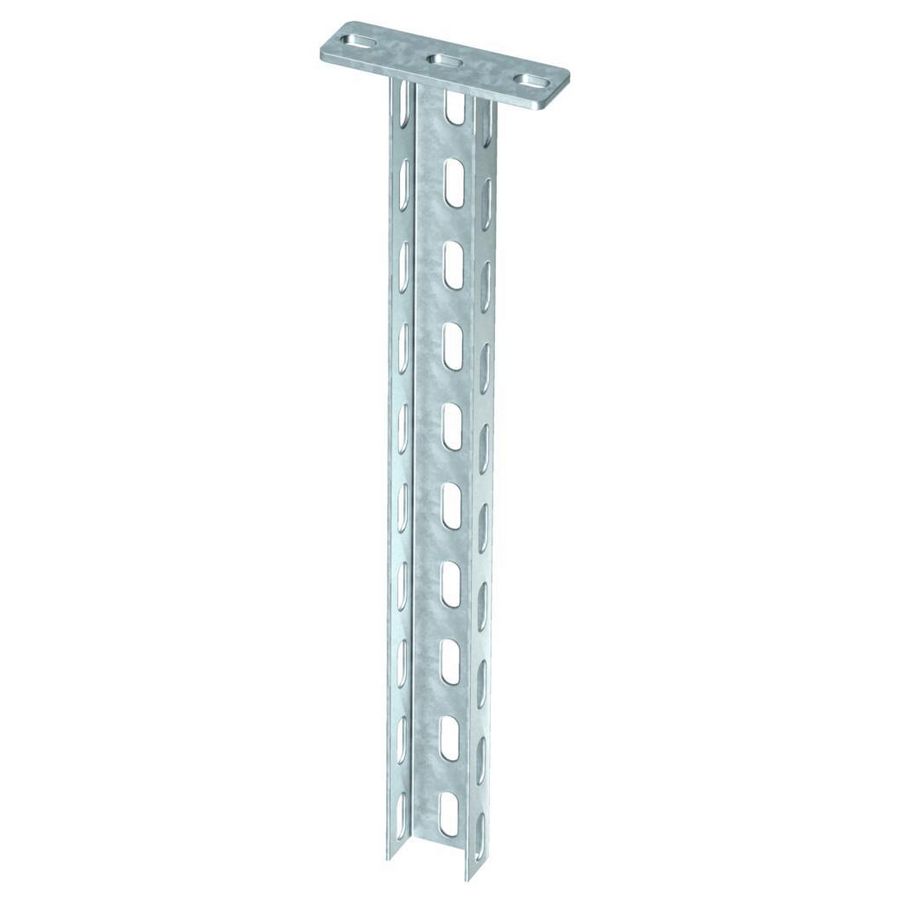 Hangprofiel met vastgelaste kopplaat 50x30x1000 staal zink
