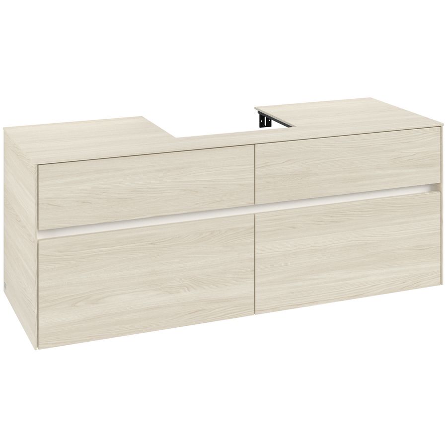 Wastafelonderkast Collaro 1400x548x500mm White Oak C07300AA