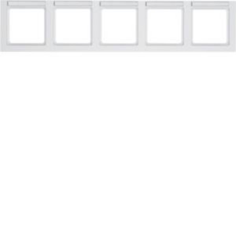 Afdekraam 5-v hor. tekstveld berker Q.3 polarwit soft-finish