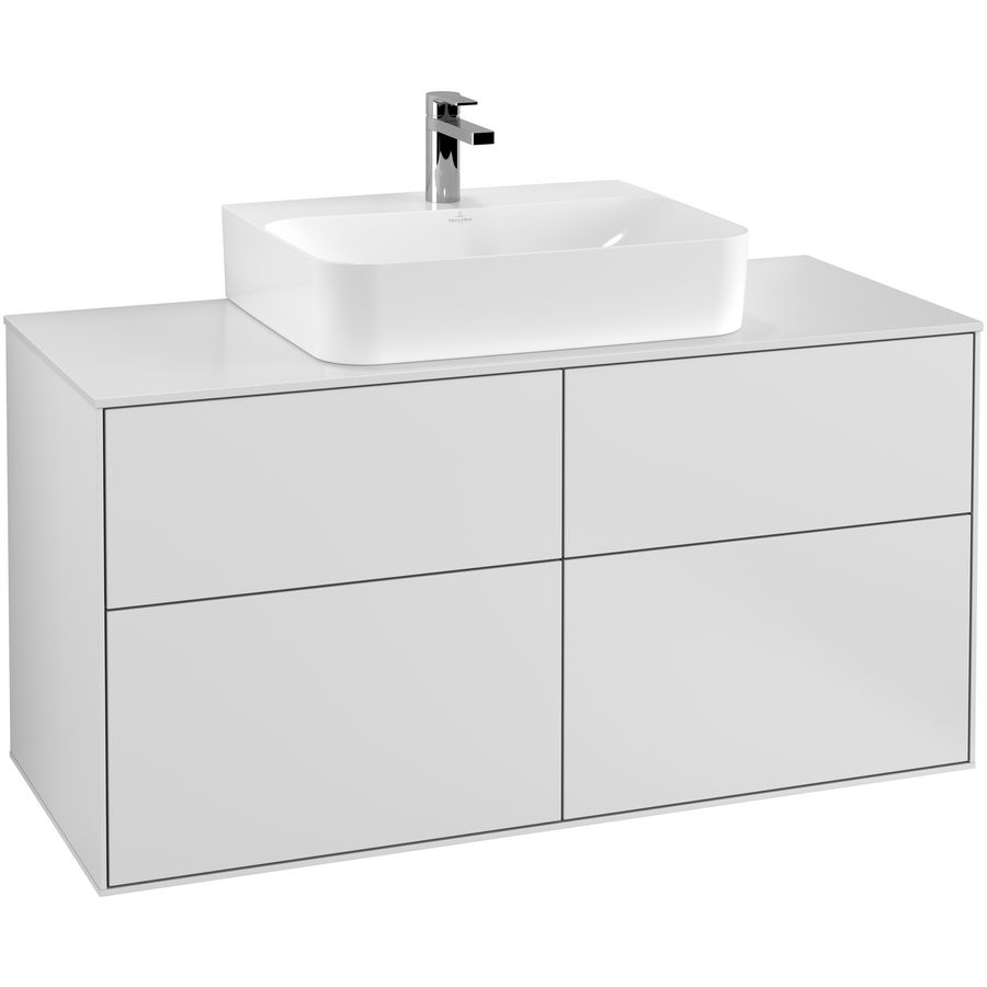 Wastafelonderkast Finion 1200x603x501mm White Matt Lacquer F13100MT