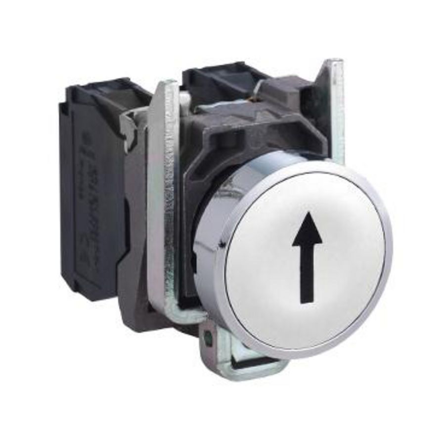 Drukknop Verzonken terugv Opdruk pijlomhoog" 22mm 1NO Wi