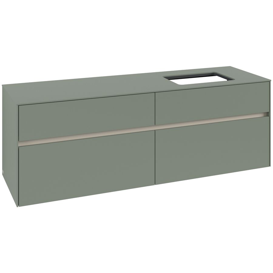 Wastafelonderkast Collaro 1600x548x500mm Soft Green C12200AF