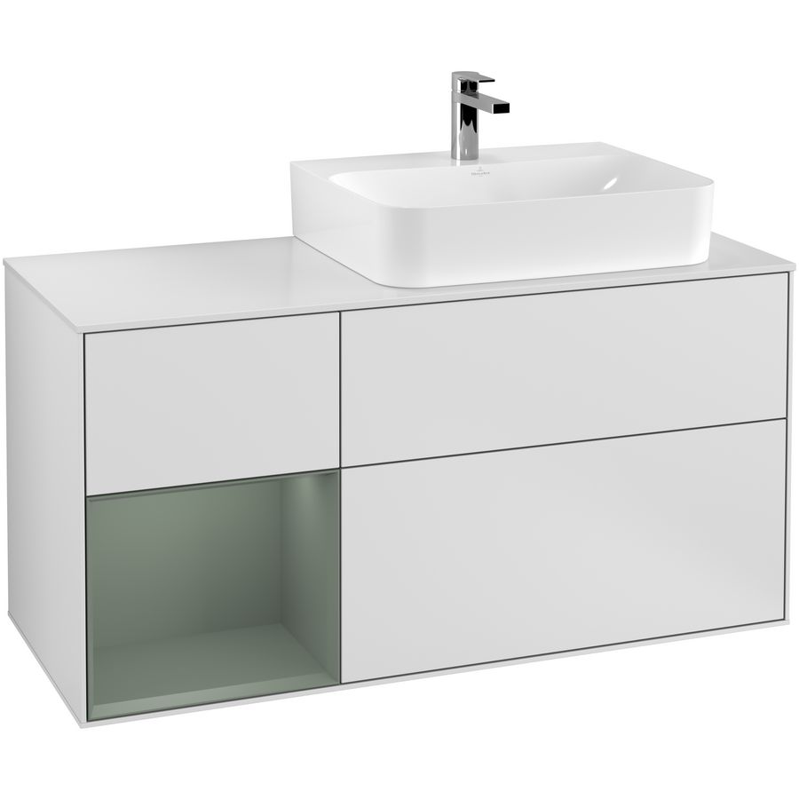 Wastafelonderkast Finion 1200x603x501mm White Matt Lacquer F141GMMT