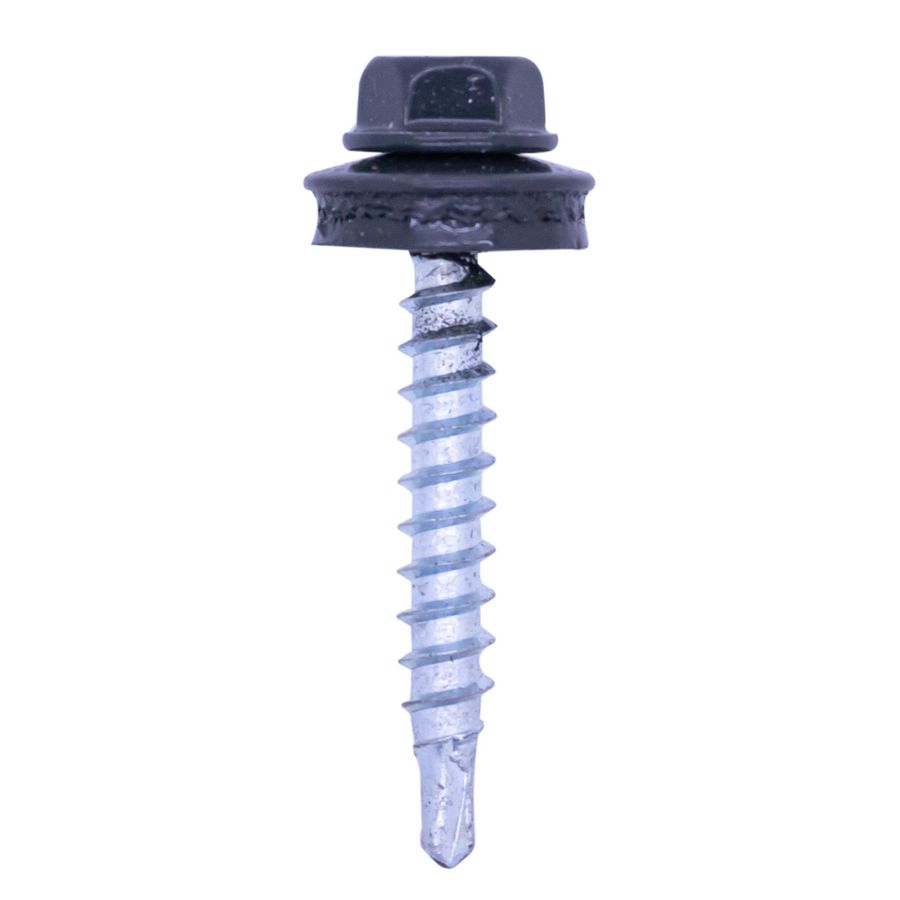 Doos a 50st. Boorschroef 4,8x28mm met ring 14mm RAL7016