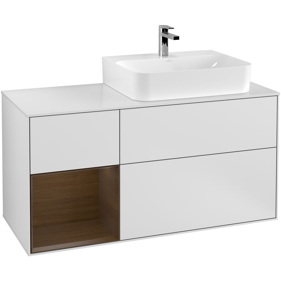 Wastafelonderkast Finion 1200x603x501mm White Matt Lacquer F141GNMT