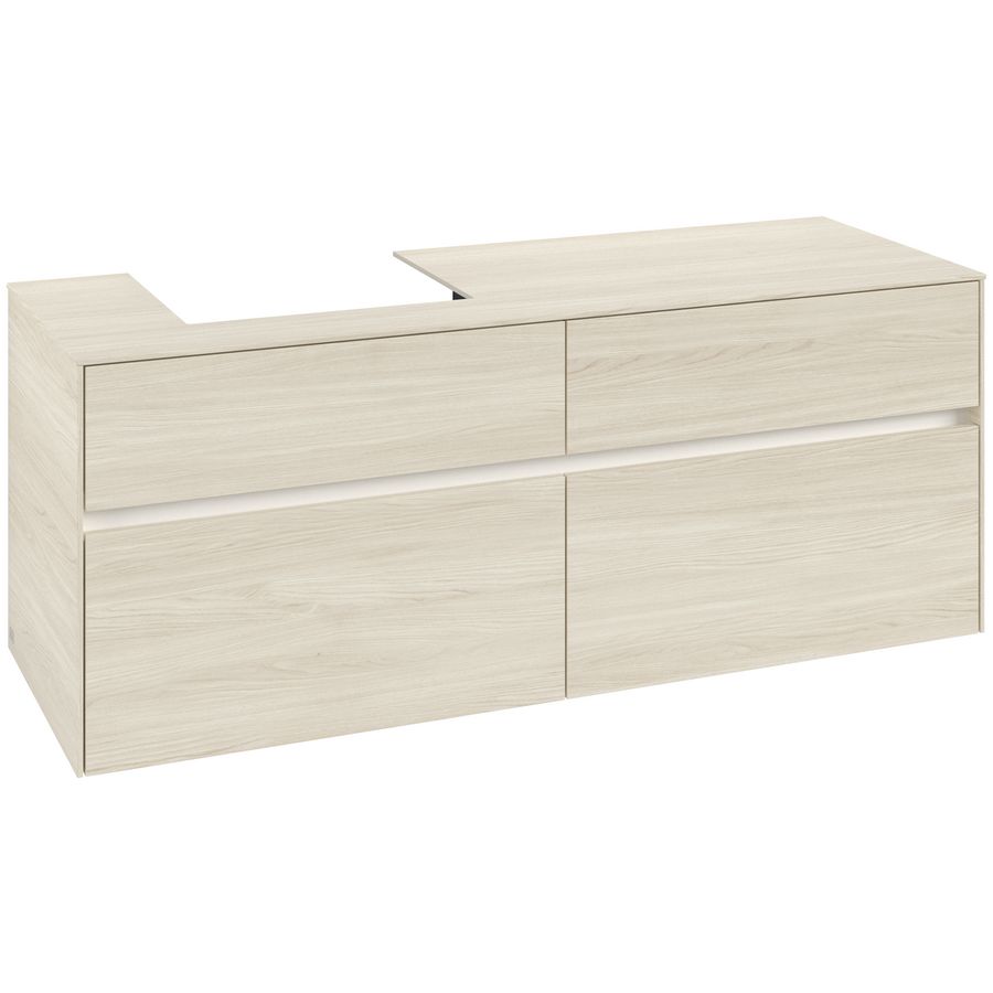 Wastafelonderkast Collaro 1400x548x500mm White Oak C074B0AA