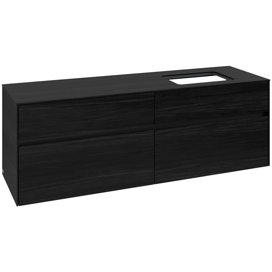 Wastafelonderkast Collaro 1600x548x500mm Black Oak C12200AB