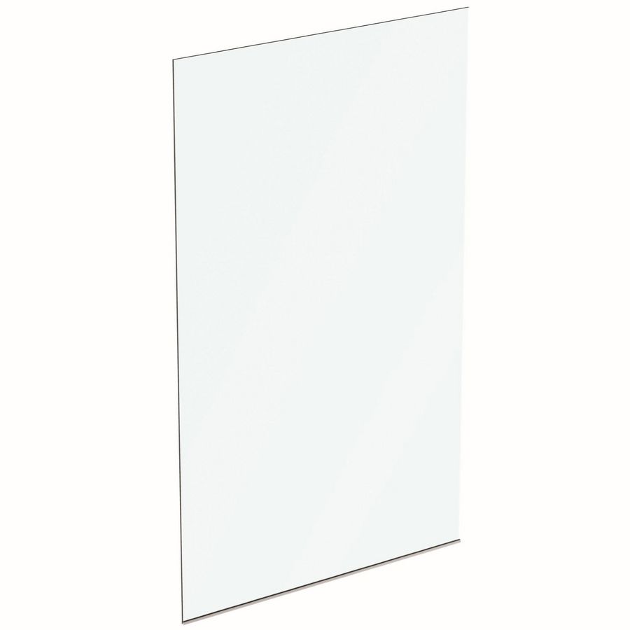 Inloopdouchewand dual access glas 120cm incl. vloerprofiel zilver excl. rechte muursteunen