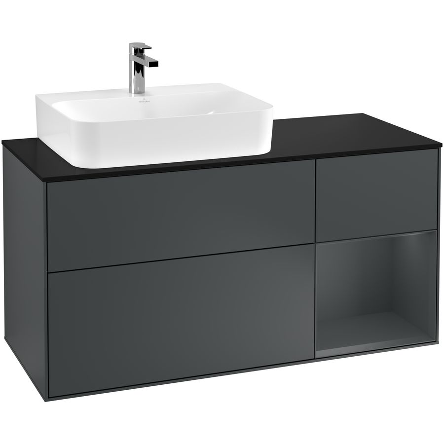 Wastafelonderkast Finion 1200x603x501mm Mid.Blue Matt Lacquer F152HGHG