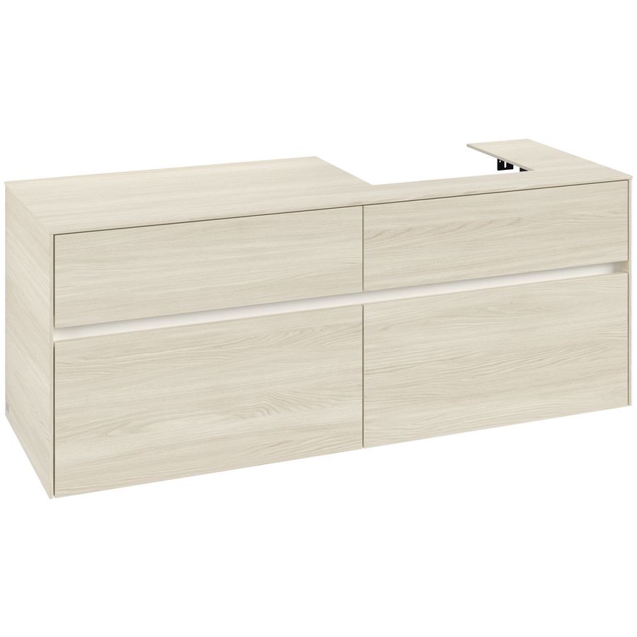 Wastafelonderkast Collaro 1400x548x500mm White Oak C075B0AA