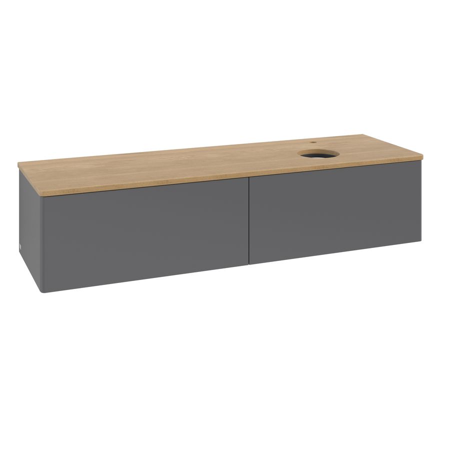 Wastafelonderkast Antao 1600x360x500mm Antr. Matt Lacquer L38051GK