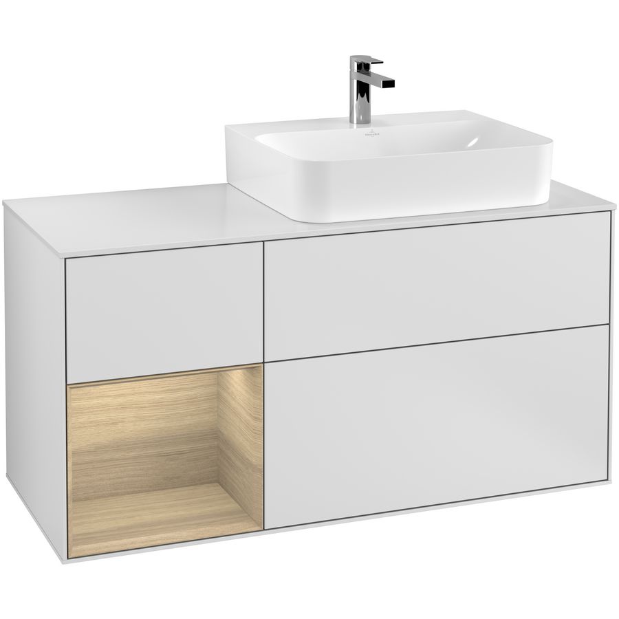 Wastafelonderkast Finion 1200x603x501mm White Matt Lacquer F141PCMT