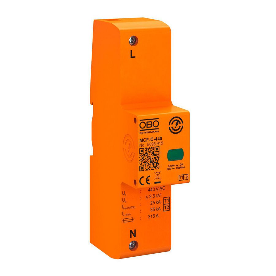 Bliksemstroomafleider 440V oranje