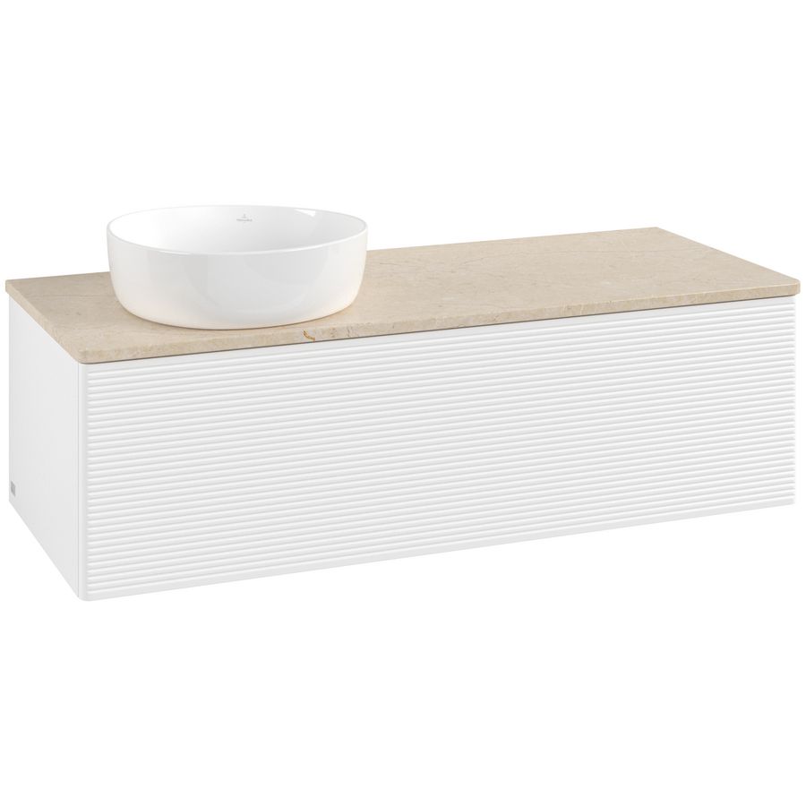 Wastafelonderkast Antao 1200x360x500mm White Matt Lacquer K33113MT