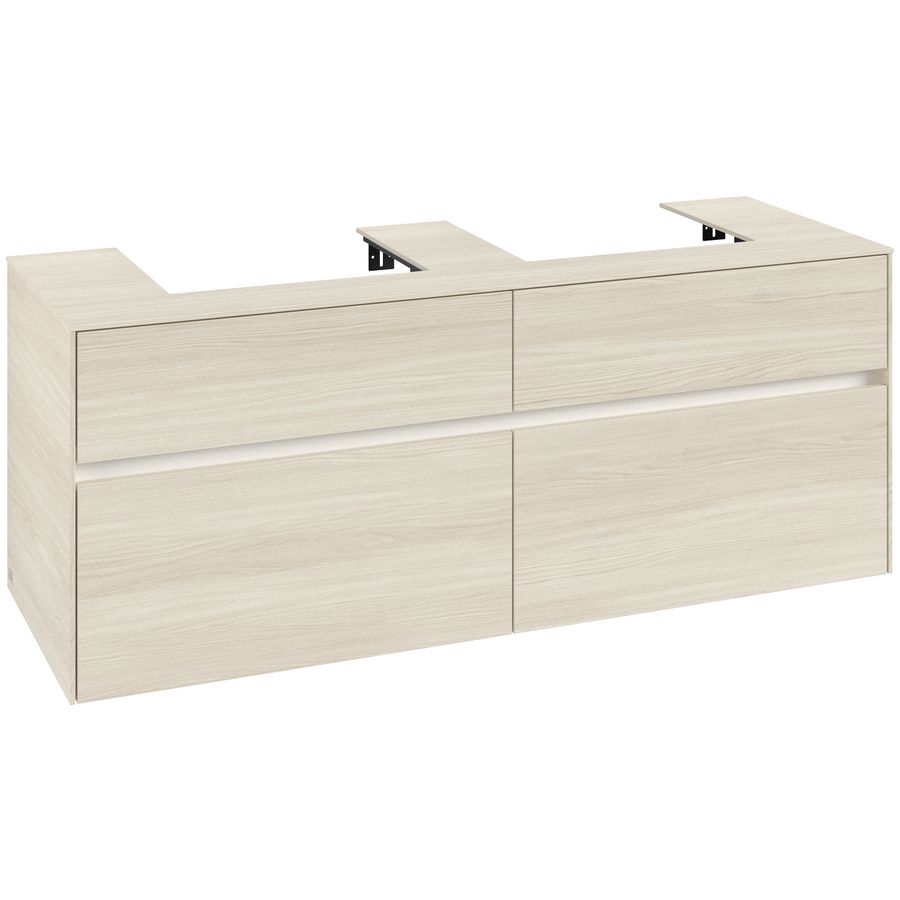Wastafelonderkast Collaro 1400x548x500mm White Oak C076B0AA