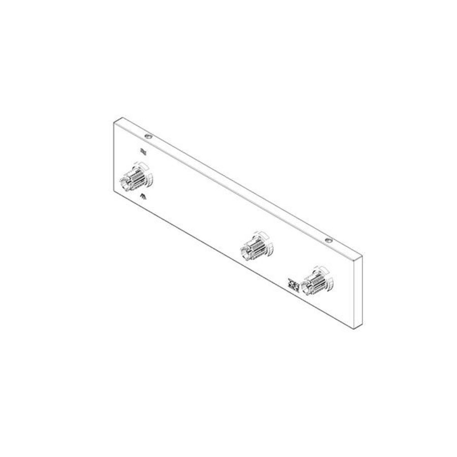 Rozet met symbolen 60x240x28mm Pla geborsteld 04279802500-06