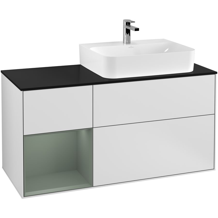 Wastafelonderkast Finion 1200x603x501mm White Matt Lacquer F142GMMT