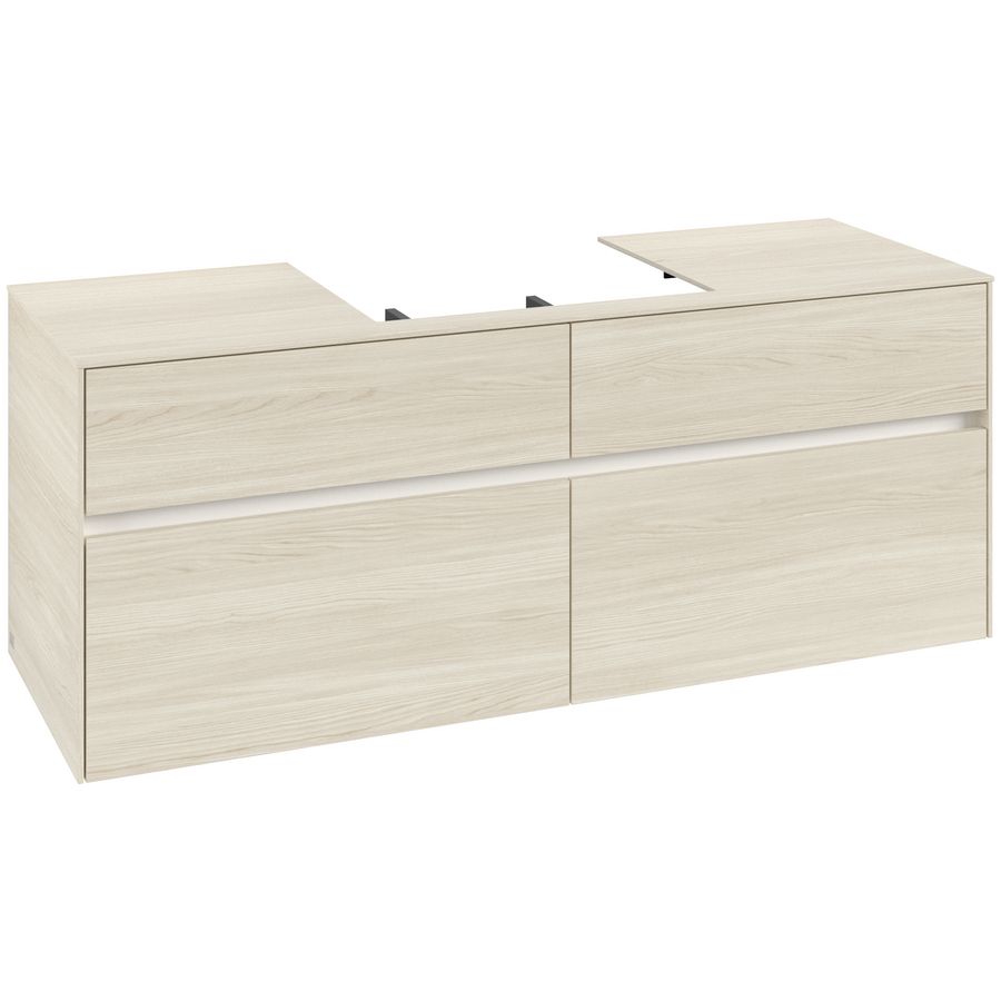 Wastafelonderkast Collaro 1400x548x500mm White Oak C08400AA