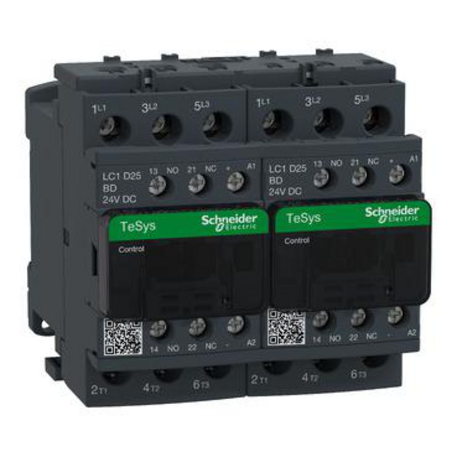 Omkeercont. 25A 3M/HCM+V Mechanisch verg. -Stuurspannin D