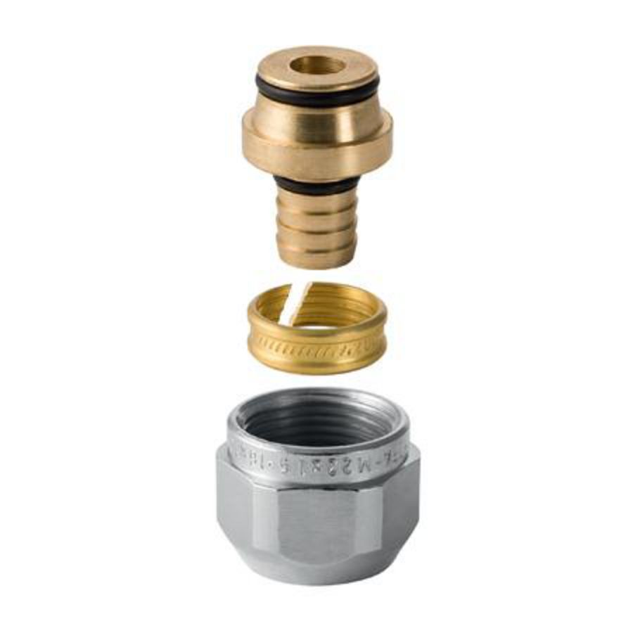 Klemkoppeling Flowfit ML BI messing d16-M22BIx1.5mm VVE=2