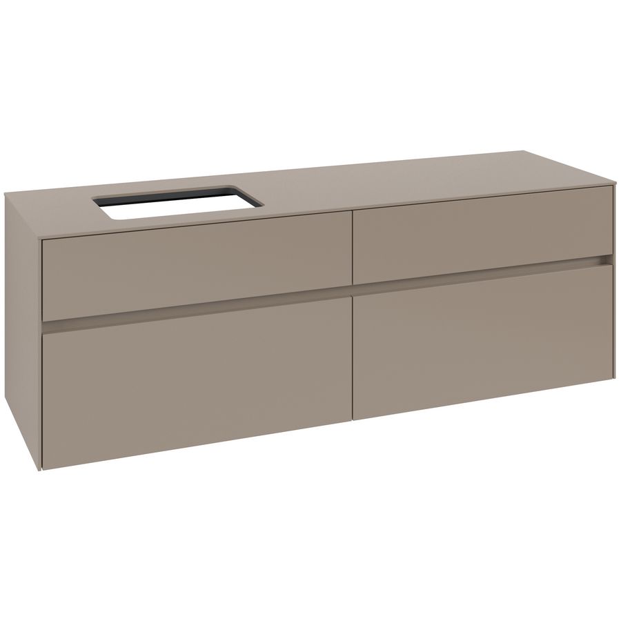 Wastafelonderkast Collaro 1600x548x500mm Taupe C121B0VM