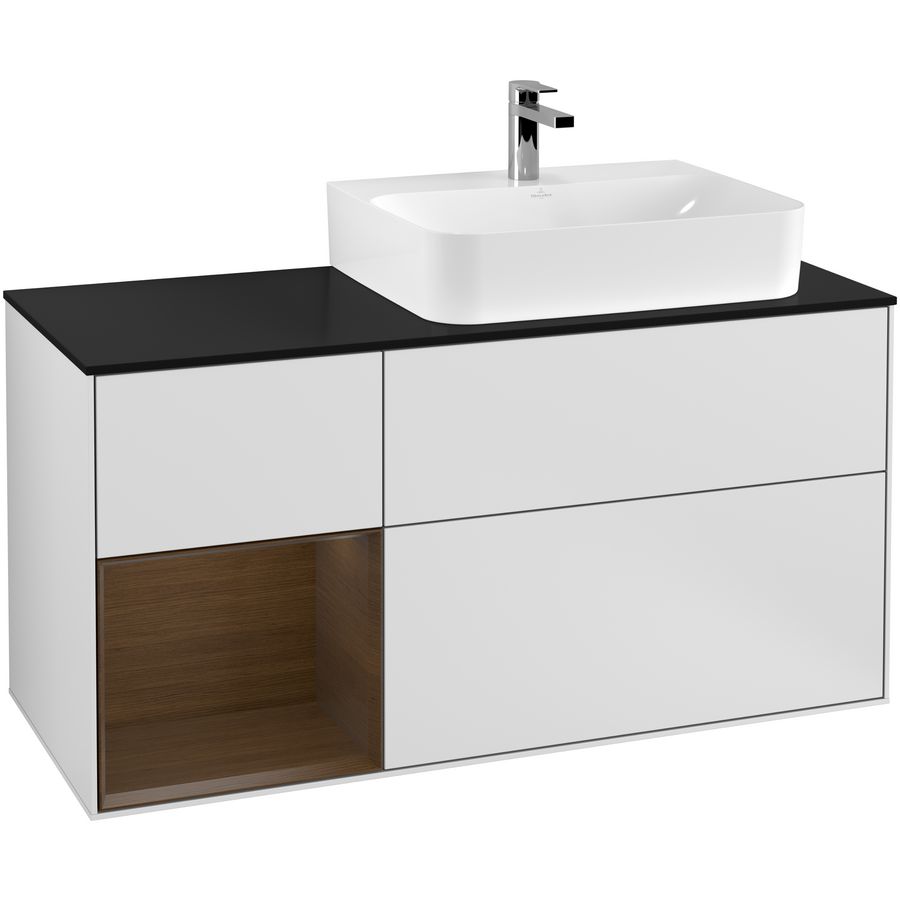 Wastafelonderkast Finion 1200x603x501mm White Matt Lacquer F142GNMT