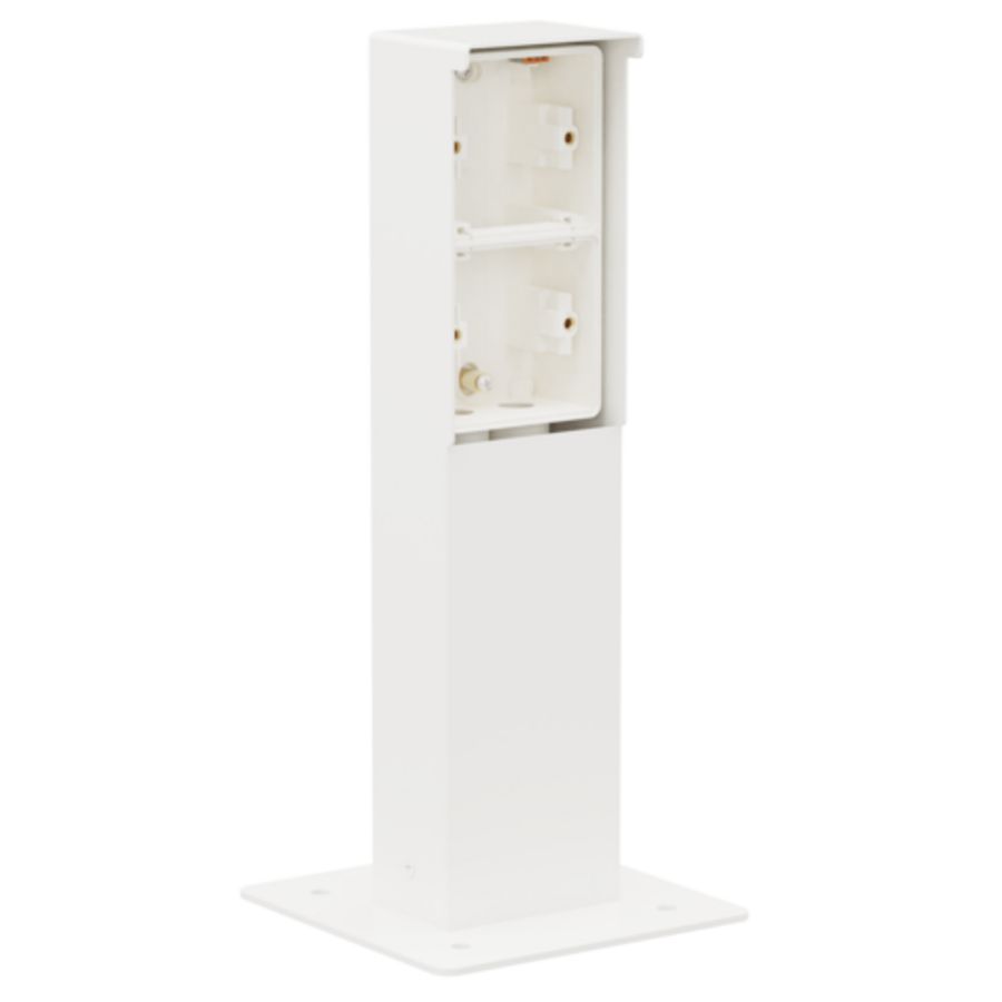 Spuitwaterdichte tuinpaal grondplaat 2 Hydro functies wit