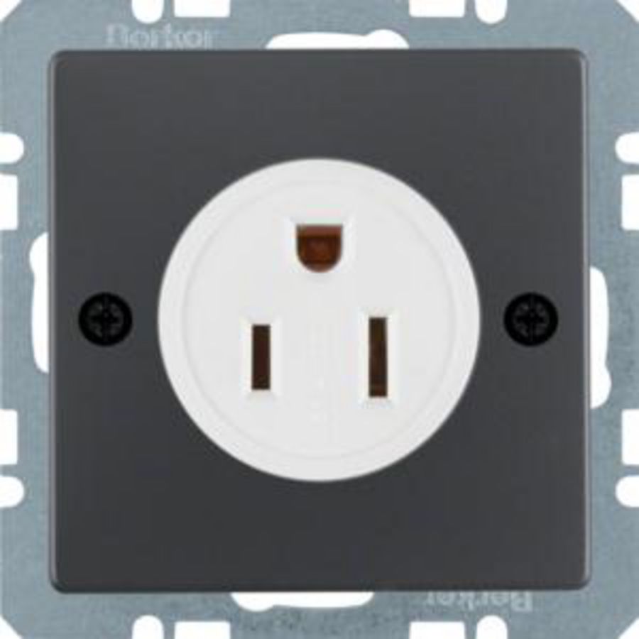 Wandcontactdoos RA USA/CANADA NEMA 5-15 R berker Q.1/Q.3/Q.7