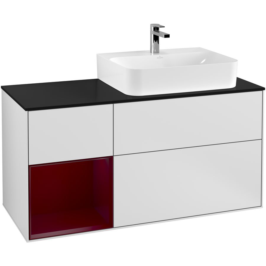Wastafelonderkast Finion 1200x603x501mm White Matt Lacquer F142HBMT