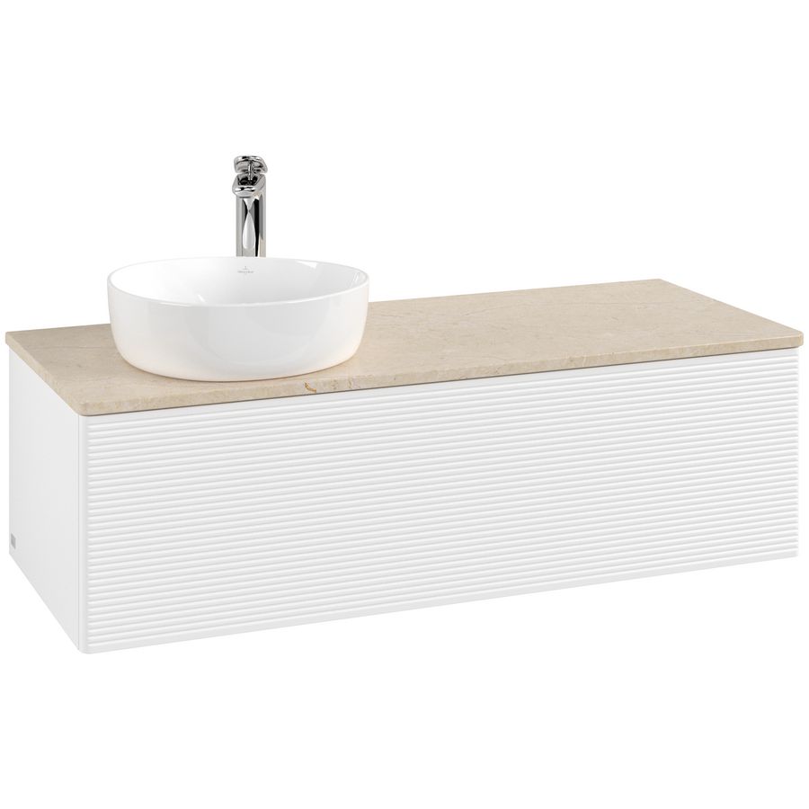 Wastafelonderkast Antao 1200x360x500mm White Matt Lacquer K33153MT
