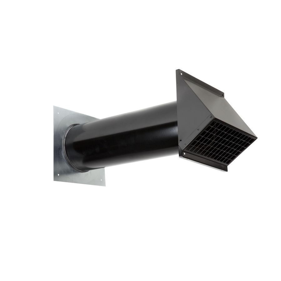 Ventilatie geveldoorvoer D180 L=495mm zwart iso Brink