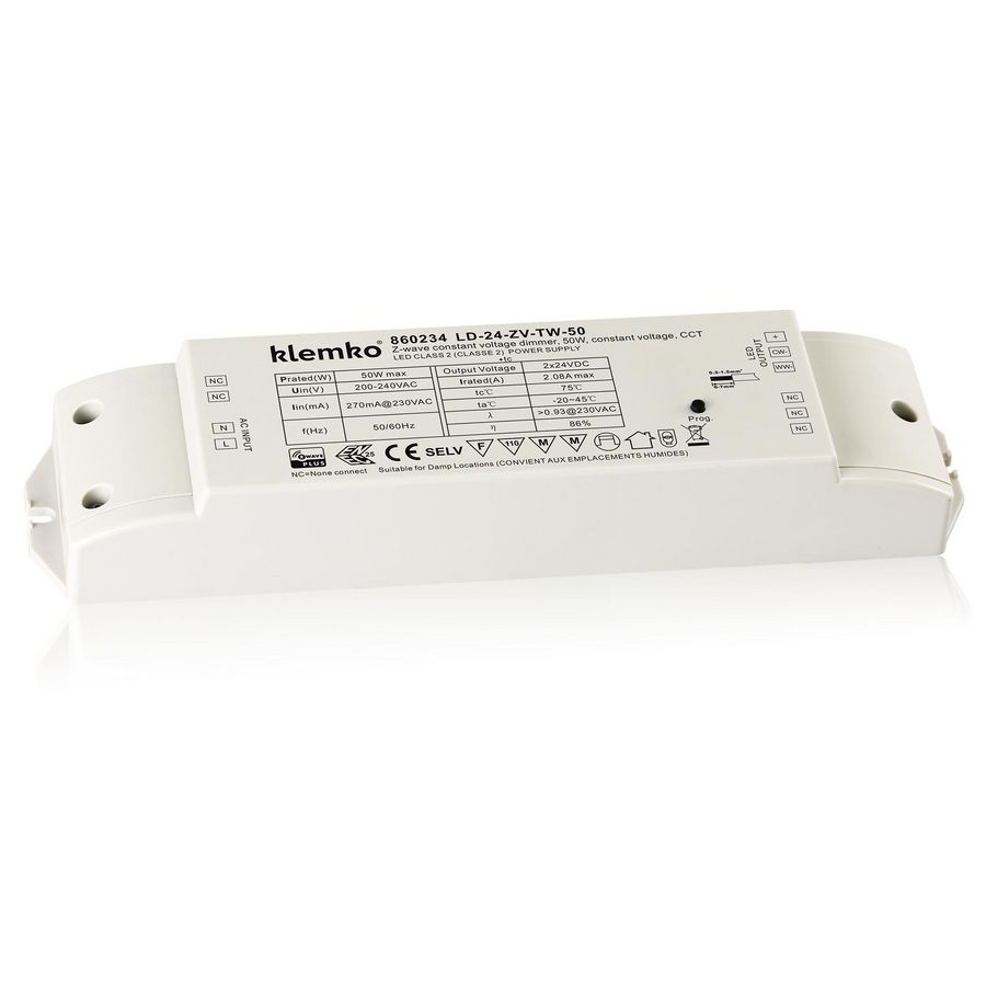 LED driver constante spanning 24V 50W Z-wave Tunable white