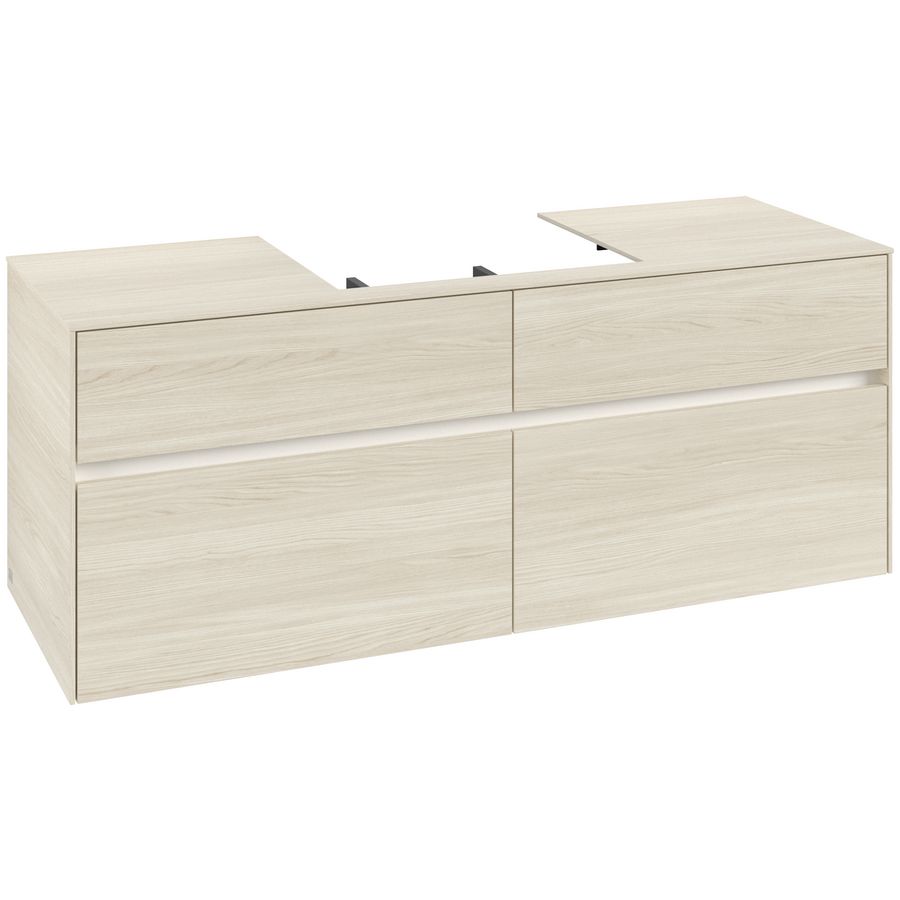 Wastafelonderkast Collaro 1400x548x500mm White Oak C084B0AA