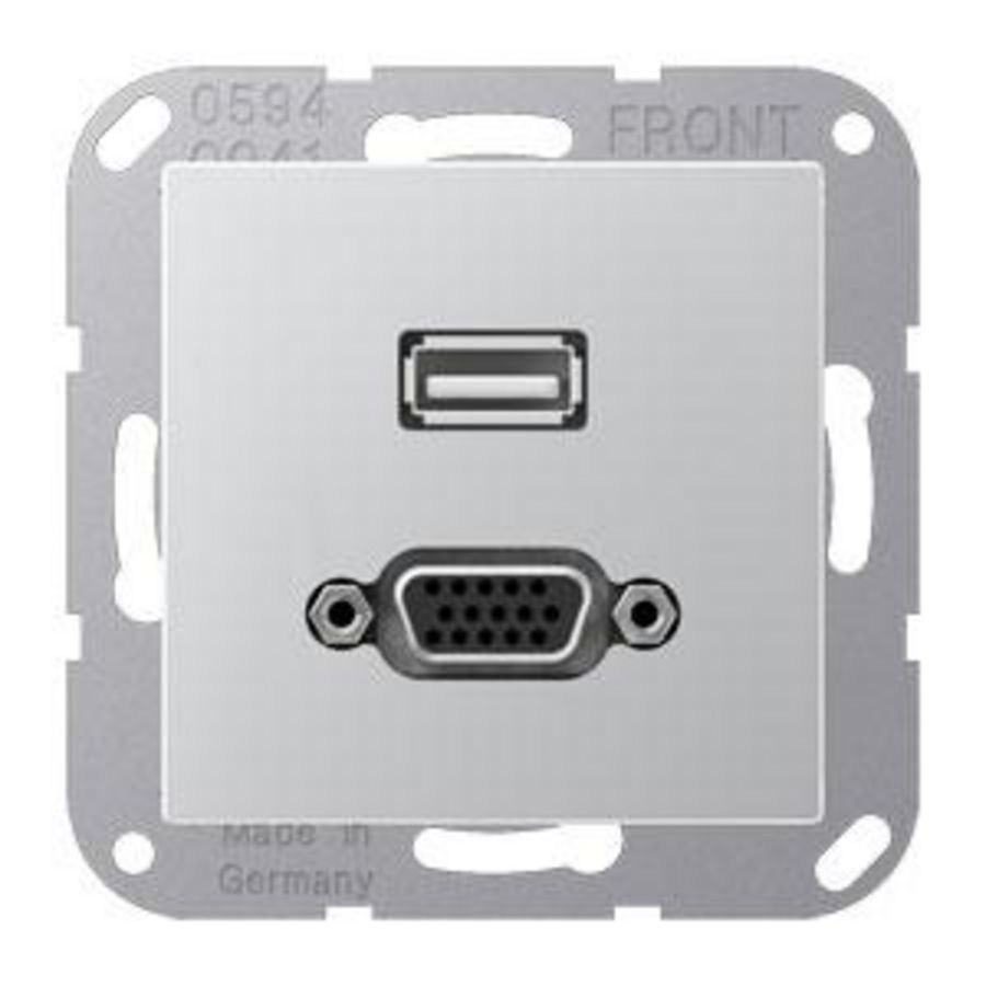 Afdekking A500 aluminium voor USB/VGA