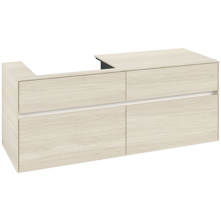 Wastafelonderkast Collaro 1400x548x500mm White Oak C08500AA