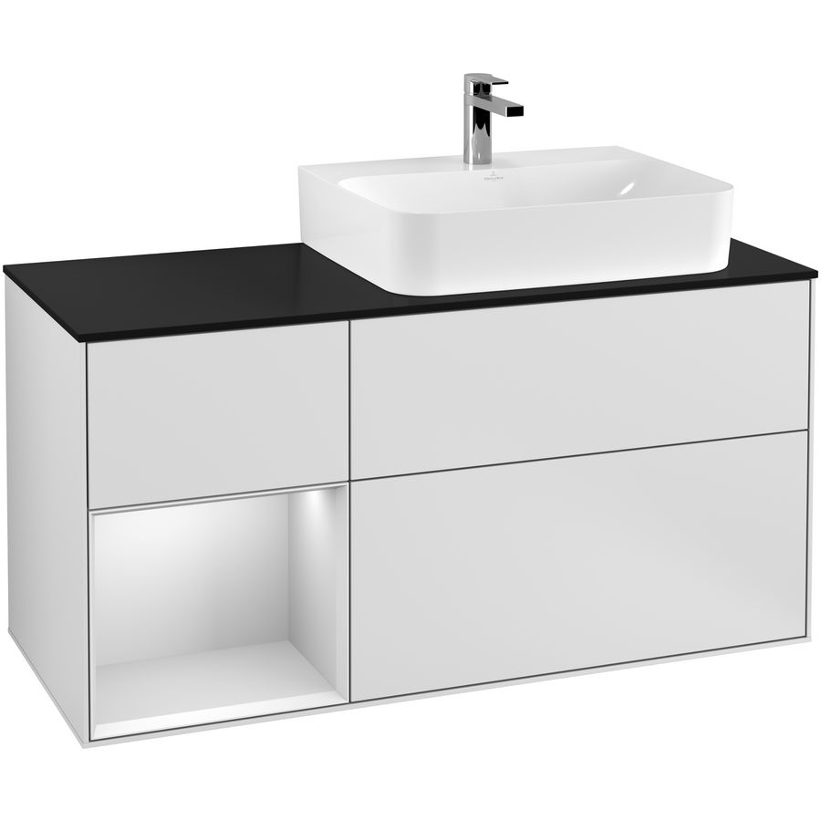 Wastafelonderkast Finion 1200x603x501mm White Matt Lacquer F142MTMT