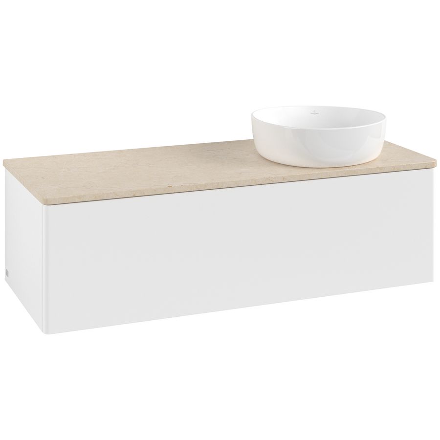 Wastafelonderkast Antao 1200x360x500mm White Matt Lacquer K34013MT