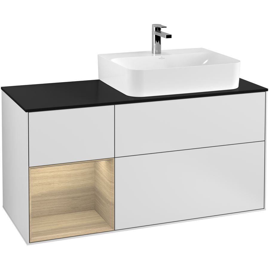 Wastafelonderkast Finion 1200x603x501mm White Matt Lacquer F142PCMT
